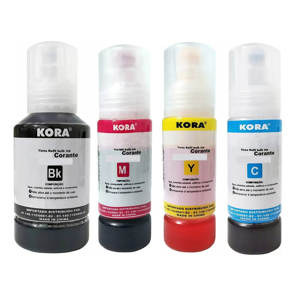Tinta 504 544 Compatível Masterprint Kora para Epson L1250 L3250 L3210 L3150 L3110 L5290 L5190