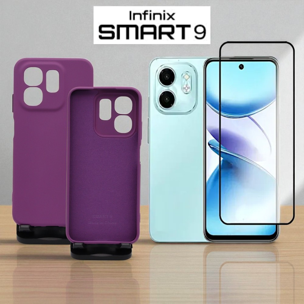 Capa Silicone C/ Película de Vidro 3D Para Infinix Smart 9