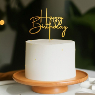 Topo de Bolo Happy Birthday Topper Aniversário Festa em Oferta na Shopee