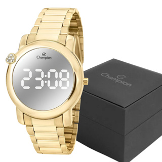 Relógio Champion Original Dourado Delicado Pequeno Digital Feminino Presente em Oferta na Shopee
