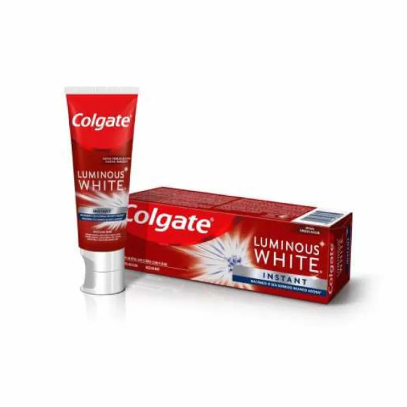 Creme Dental Colgate Luminous White Instant White 70g em Oferta na Shopee