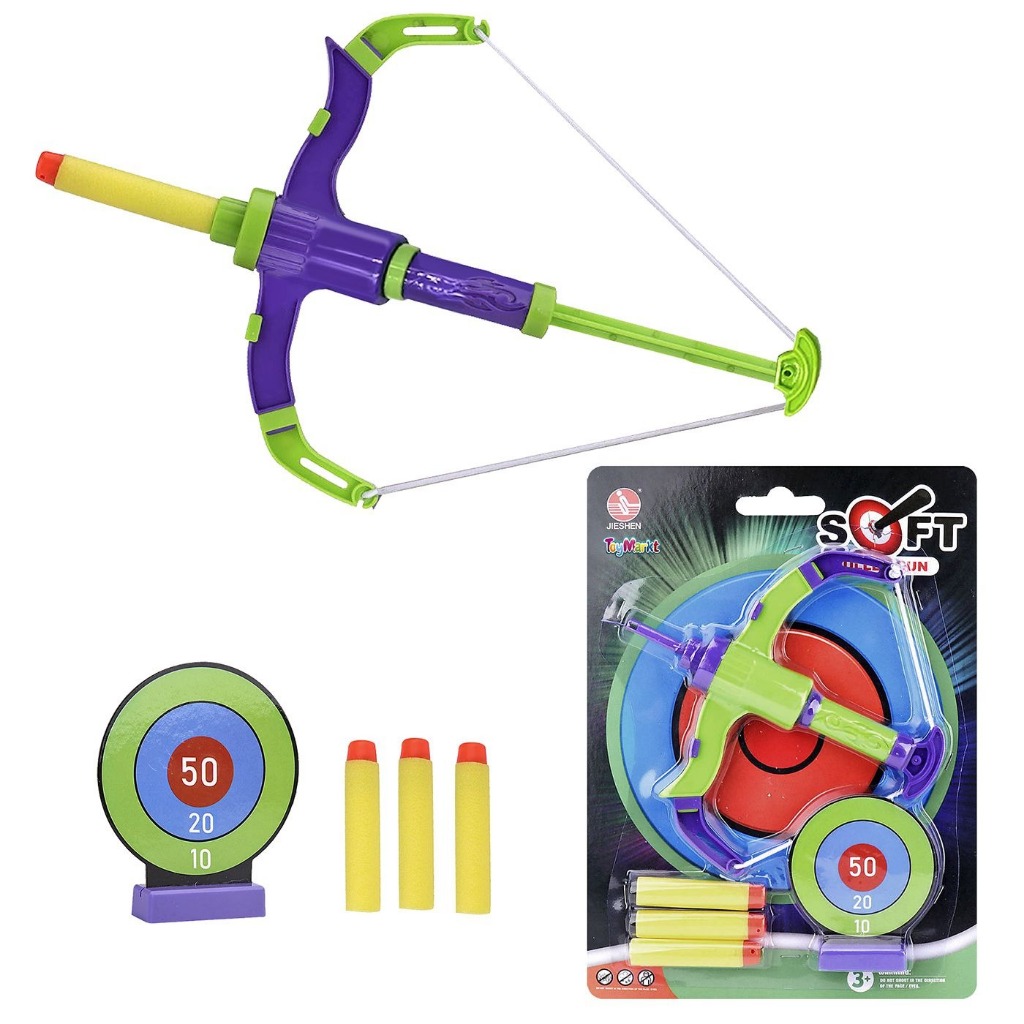 Arco E Flecha Brinquedo Divertido Mira Alvo Lançador Dardos