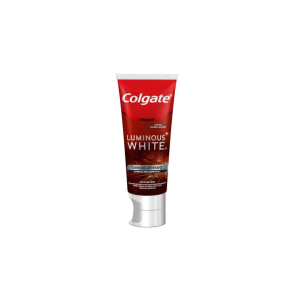 Creme Dental Colgate Luminous White Carvão Ativado 70g em Oferta na Shopee