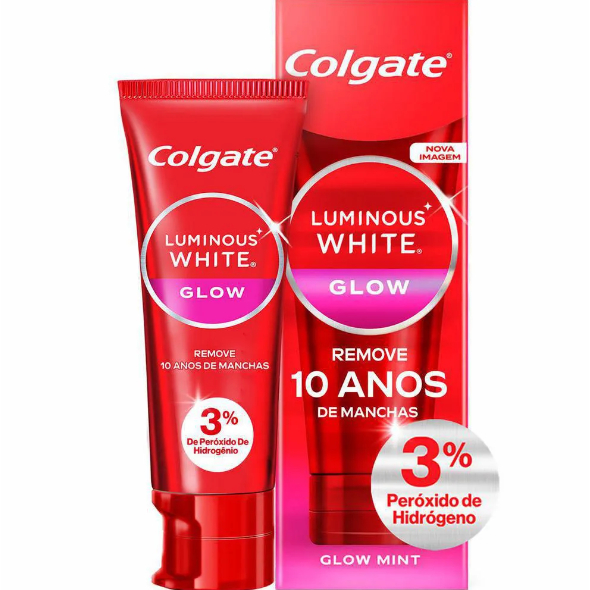 Creme Dental Colgate Luminous White Glow 70g em Oferta na Shopee