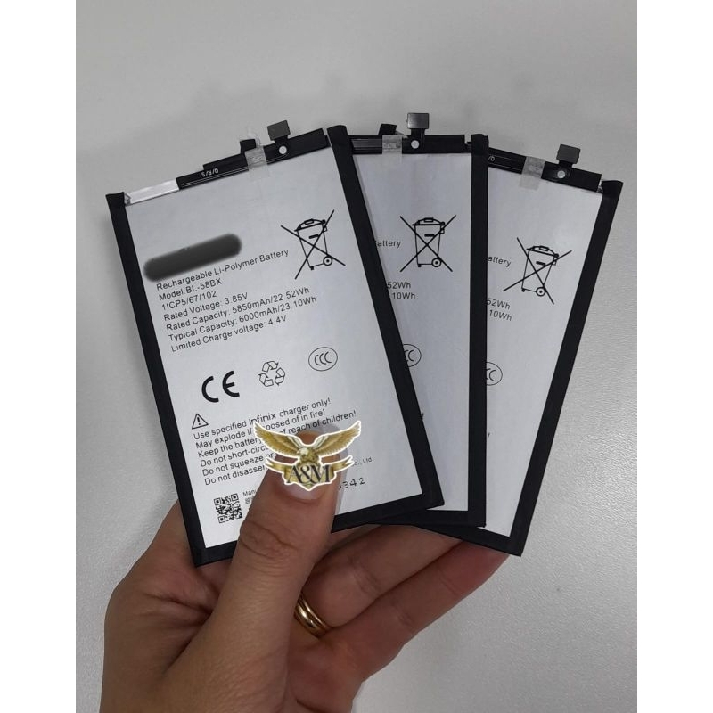 Bateria Infinix  BL-58BX compatível com Hot 10 Play, Hot 11, Hot 11 Play, Hot 9 Play