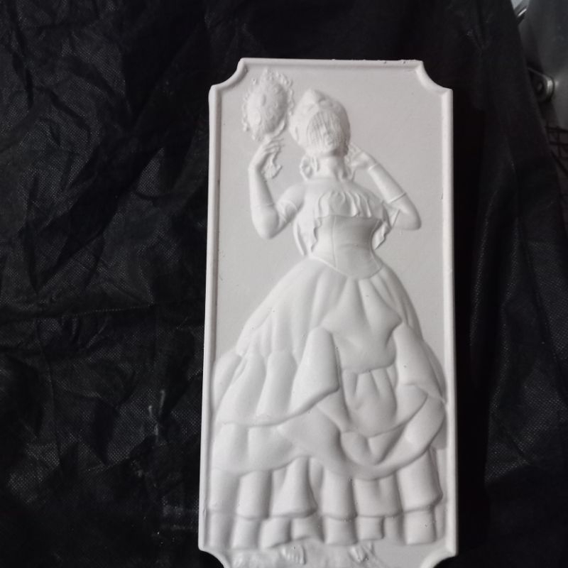 kit 2 Imagem Orixá, 01 Oxum e 01 Oxossi, placa de parede,  alto relevo, 3D, gesso cru, 35cmx17cm. em Oferta na Shopee