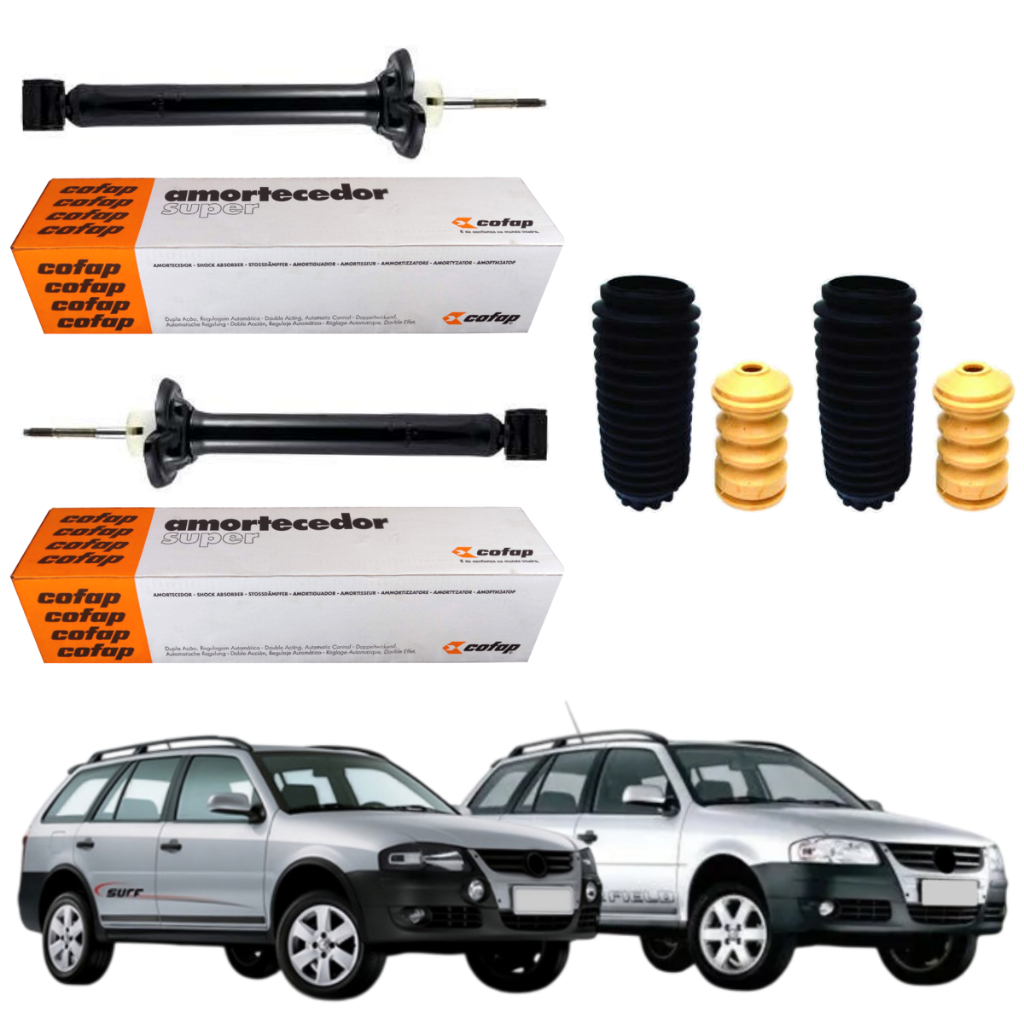PAR AMORTECEDOR TRASEIRO PARATI SURF TRACK E FIELD TITAN CROSSOVER G3 G4 ORIGINAL COFAP + KITS