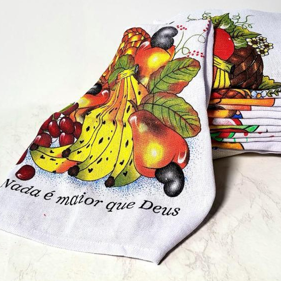 Kit 15 Pano de Prato e Pia, Estampado com Bainha 45cm x 75cm 100% Algodão Limpeza Eficiente Gigante em Oferta na Shopee