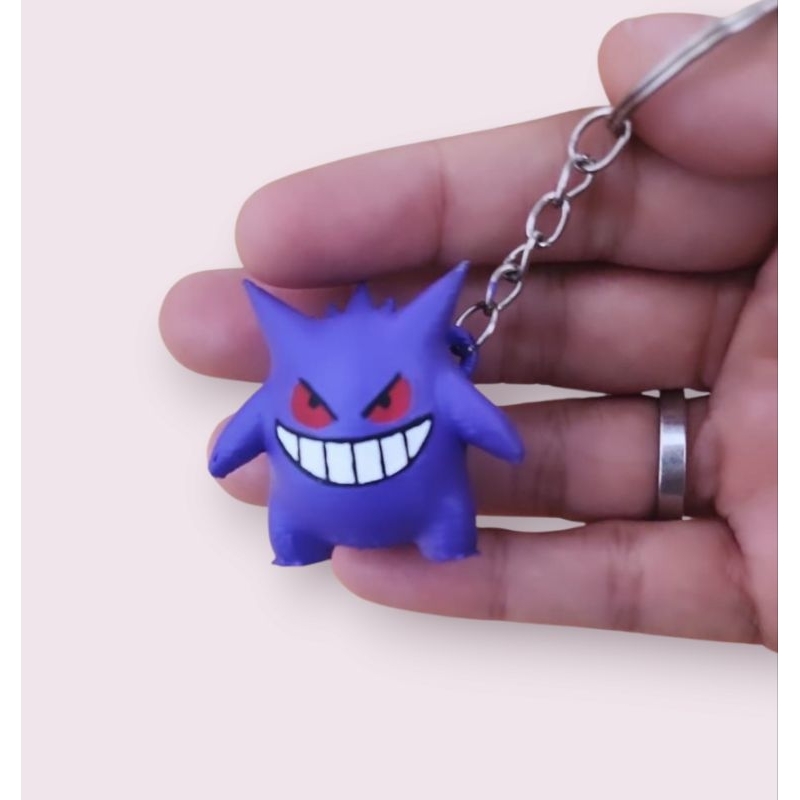 Chaveiro Gengar 3D Artesanal Personalizado Colecionável Anime Geek Nerd