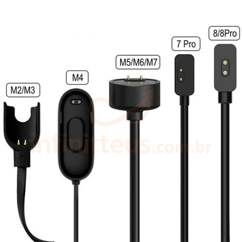 Cabo Carregador Smartwatch P/ Xiaomi Mi Band 10 9 8 7 6 5 4 3 2 Cabo [Envio HOJE]