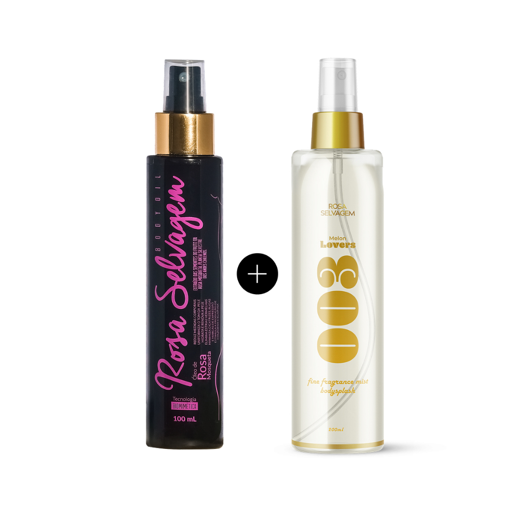 Óleo Clareador Rosa Selvagem + Body Splash Melão