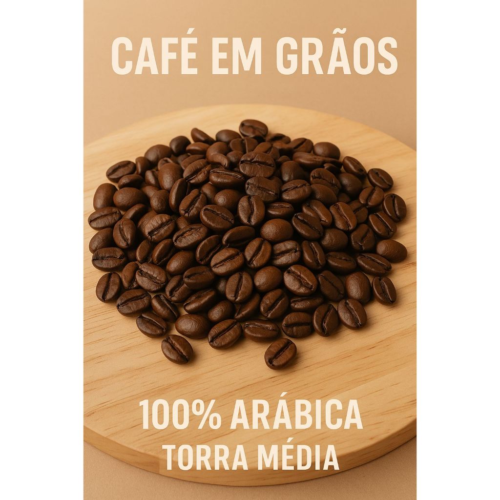 Café em Grãos Arábica 100% Natural – Torra Média em Oferta na Shopee