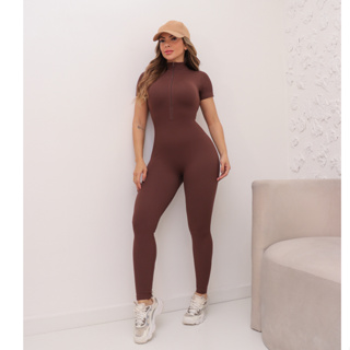 Macacão Feminino Esportivo Canelado Poliamida Academia Elástico Fitness 3RD SD1485 em Oferta na Shopee