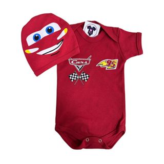 Body Bebe Menino  Carros -Corrida + Touca - Mesversário em Oferta na Shopee