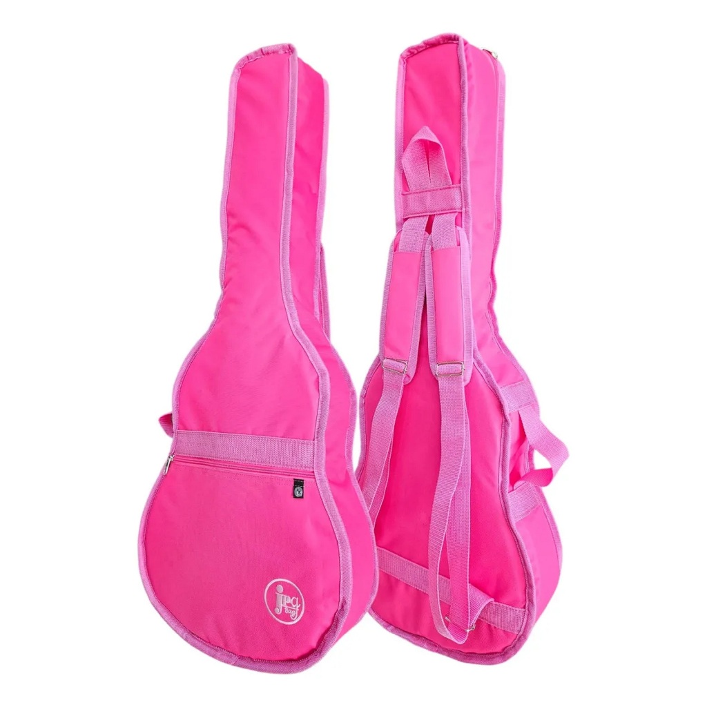 Capa Bag Para Violão Clássico Jpg Formato Acolchoada Rosa