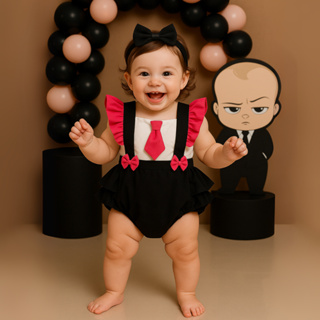Romper Poderosa Chefinha com Laço Body Mesversário Roupa Menina Baby em Oferta na Shopee