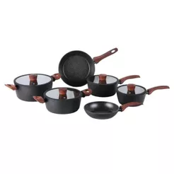 Jogo De Panelas 6 Peças Indução Ceramic Sirius Preto Brinox