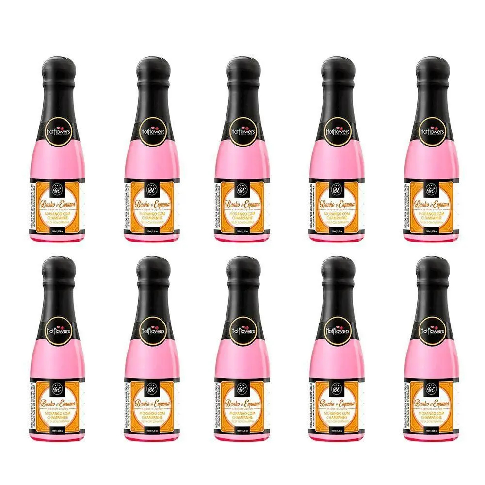Sabonete Liquido Banho & Espuma - Morango com Champanhe - Kit 10 unidades