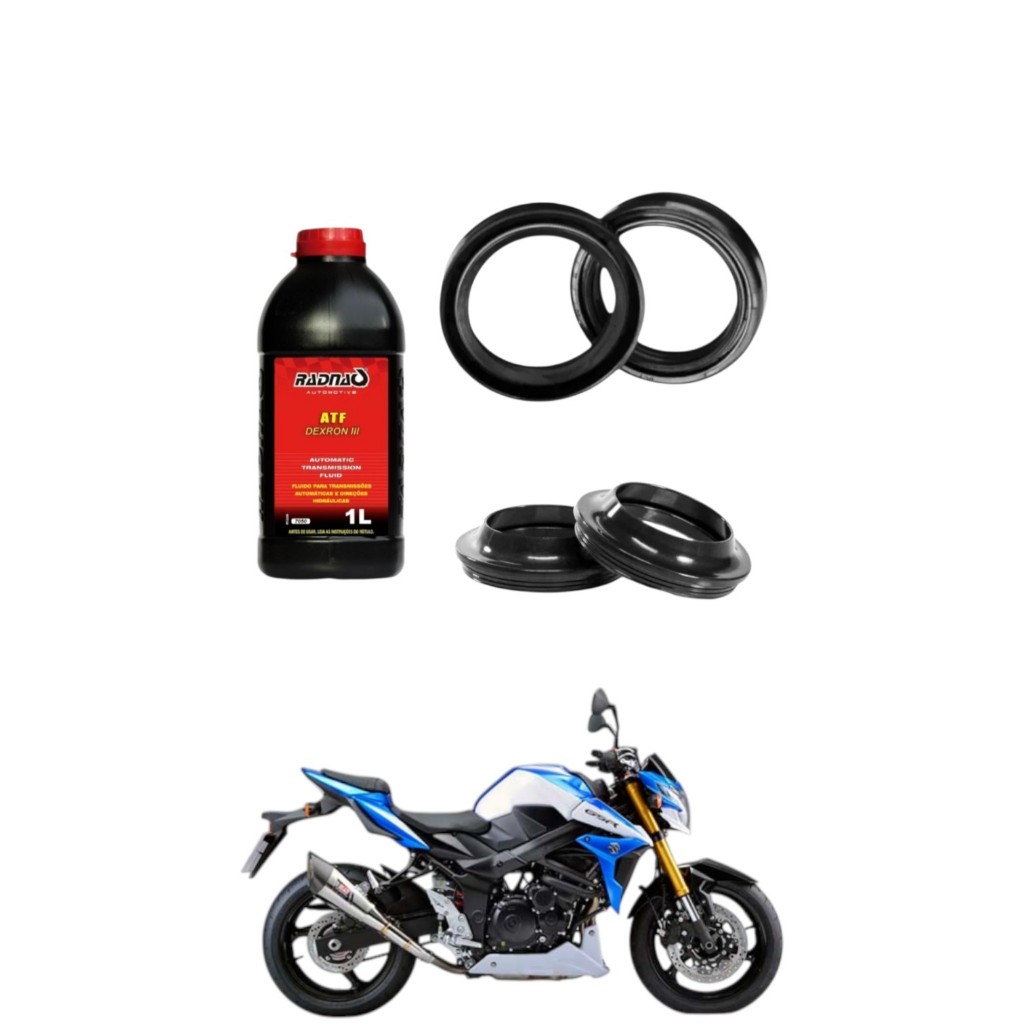 Retentor Bengala + Guarda Pó + Óleo Atf Suzuki Gsr750 R Za