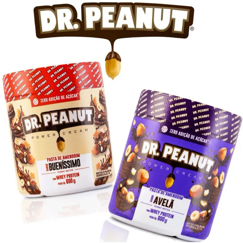 Kit 2 Pastas de Amendoin Dr Peanut 600g