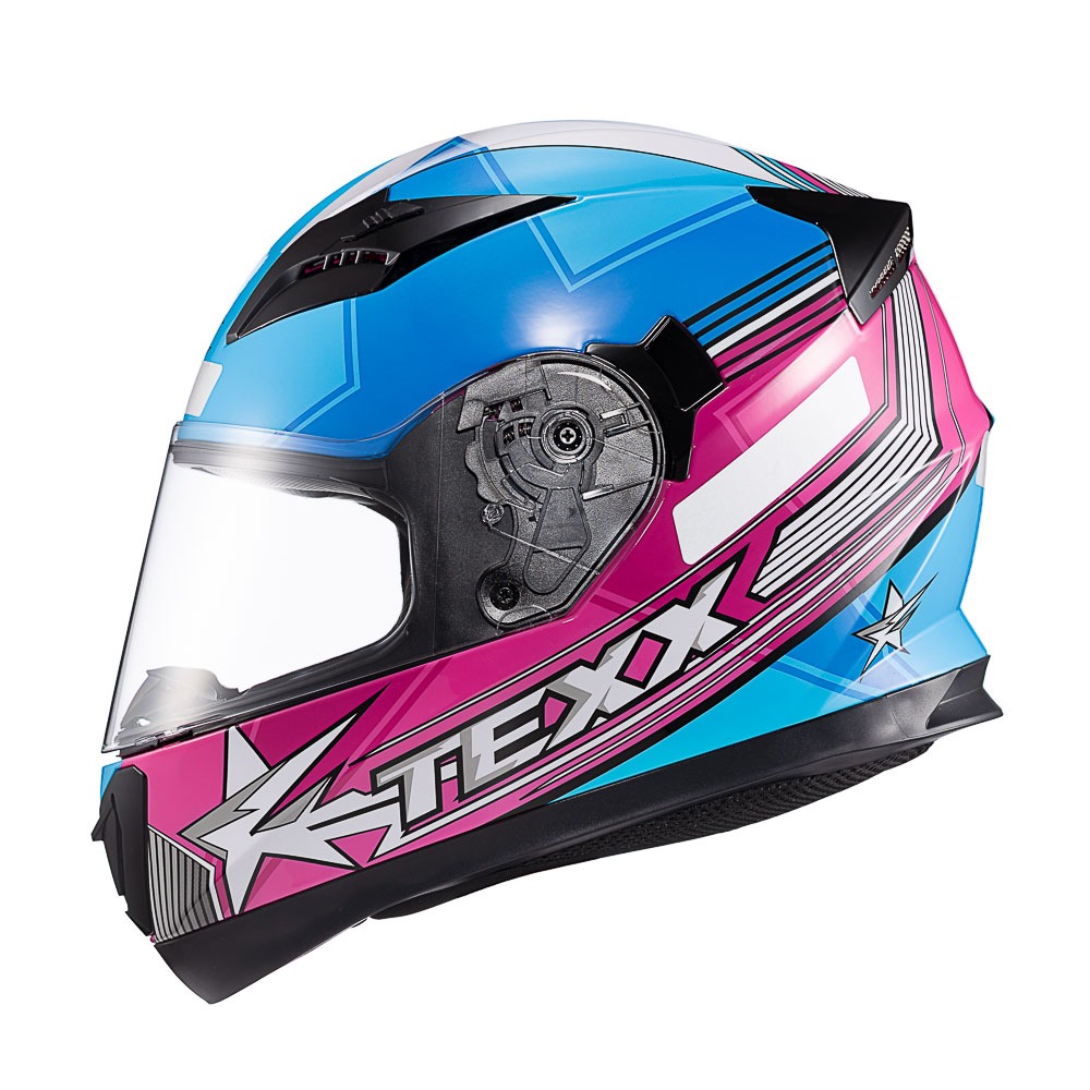 CAPACETE TEXX STRIKE SUPERSTAR BLUE/PINK