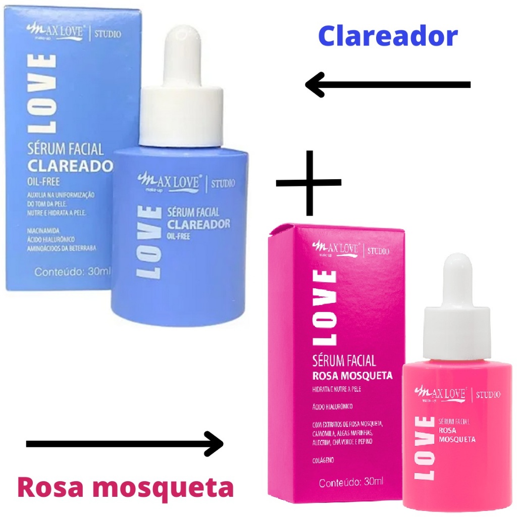 Kit Sérum Clareador De Manchas Rosto Mais Rosa Mosqueta