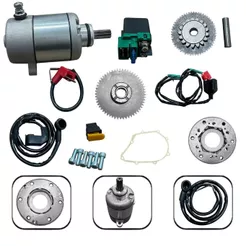 Kit Partida Elétrica Para Honda Biz 125 Es Flex Ex 2011 Até 2021 S/Magneto