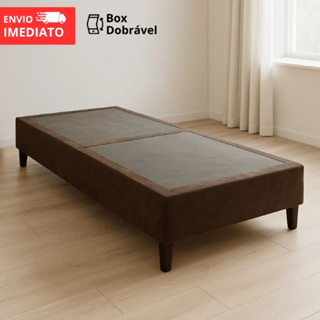 Base Cama Box Colchão Solteiro Fácil De Montar Reforçado Desmontável Dobravel 88x188cm em Oferta na Shopee