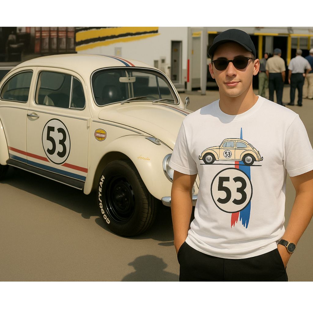 CAMISETA UNISSEX vintage MODA,FILME herbie,CARRO,FUSCA,moda casual,dia a …
