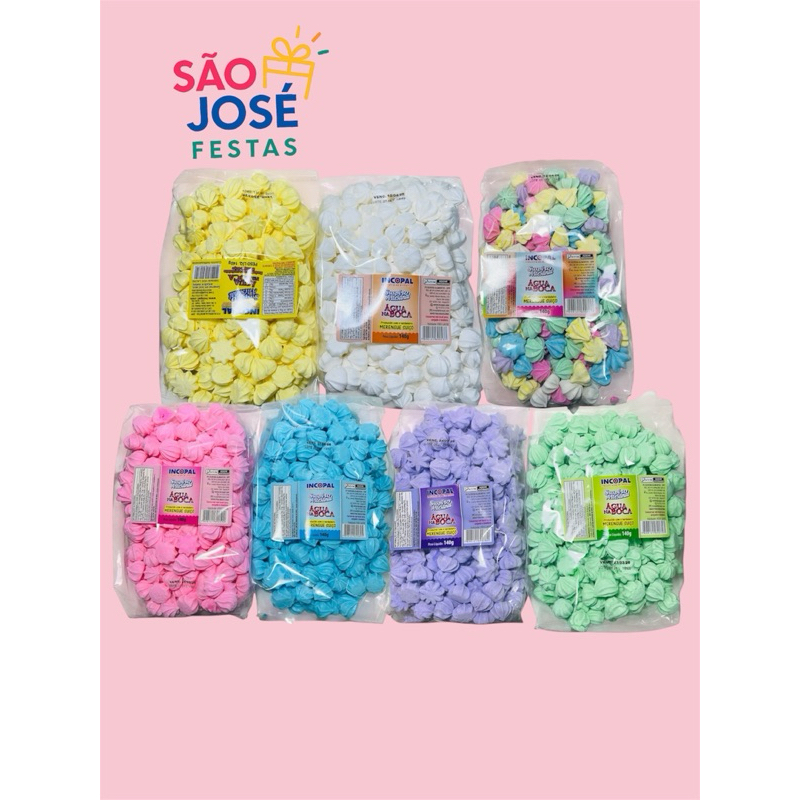 200 Mini Suspiro p/ lembrancinha - 1x140g em Oferta na Shopee