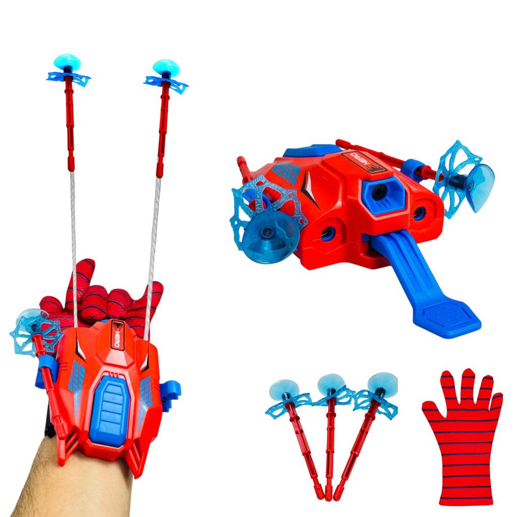 Luva Lança Teia Homem Aranha Lançador De Dardo Spider Man