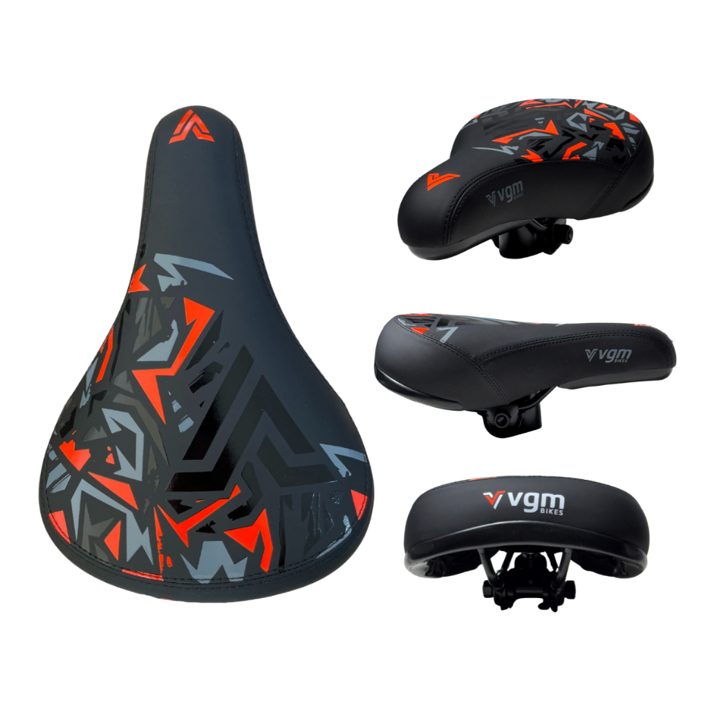Banco Selim Bmx Wheeling Dirt Dh Tipo Ddk Gios Grafitado Laranja C/Preto
