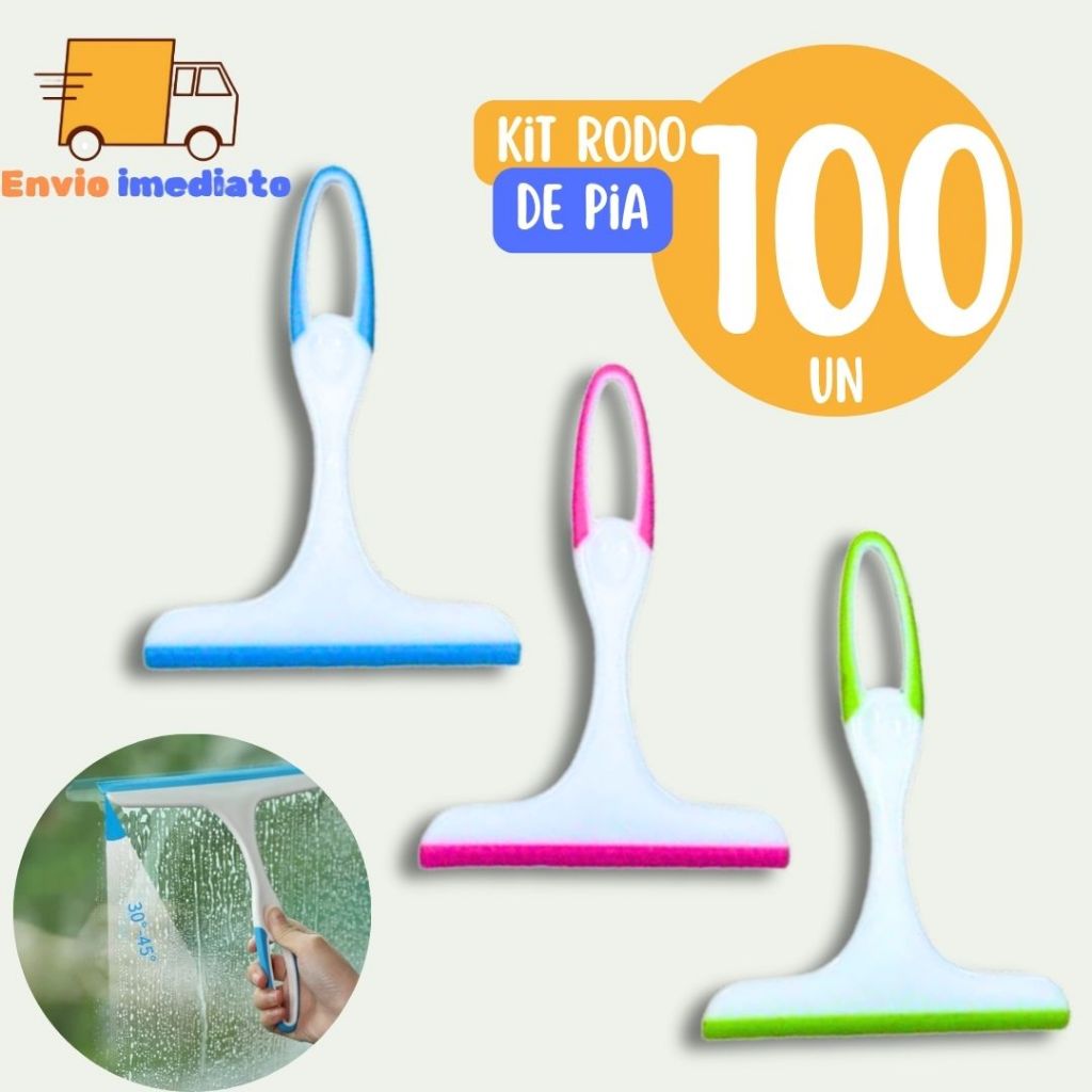 Kit 100 Rodinhos de Pia Silicone Rodo para Pia Cozinha Limpeza Multiuso Design Moderno