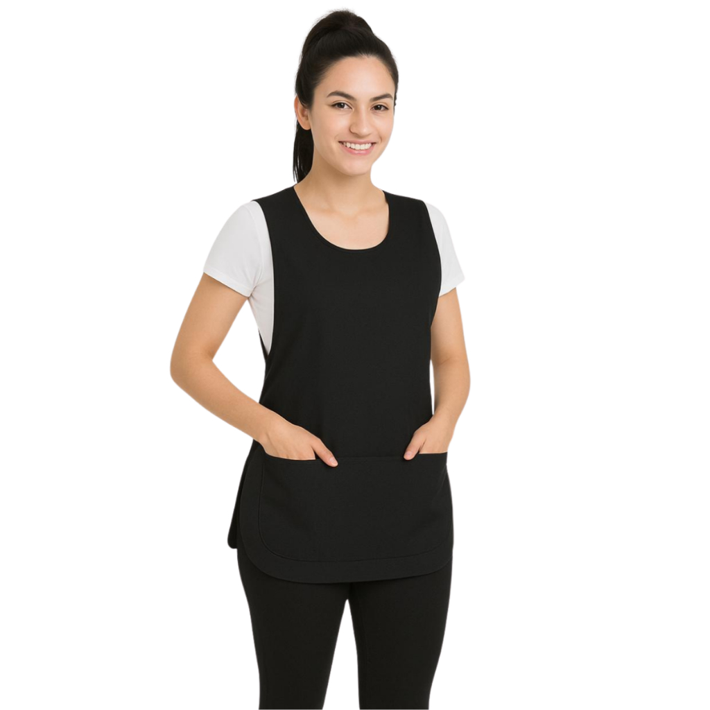Detalhes do Avental Feminino Mulher Oxford Bata Colete Jaleco Uniforme Cozinha Limpeza Professora Empregada