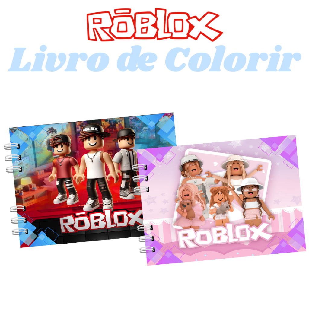 Livro de Colorir ROBLOX Capa Dura e Folha GROSSA 50 Páginas / PROMOÇÃO