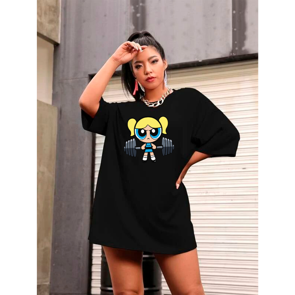 Camiseta Feminina Oversized Tendência Lindinha Academia.