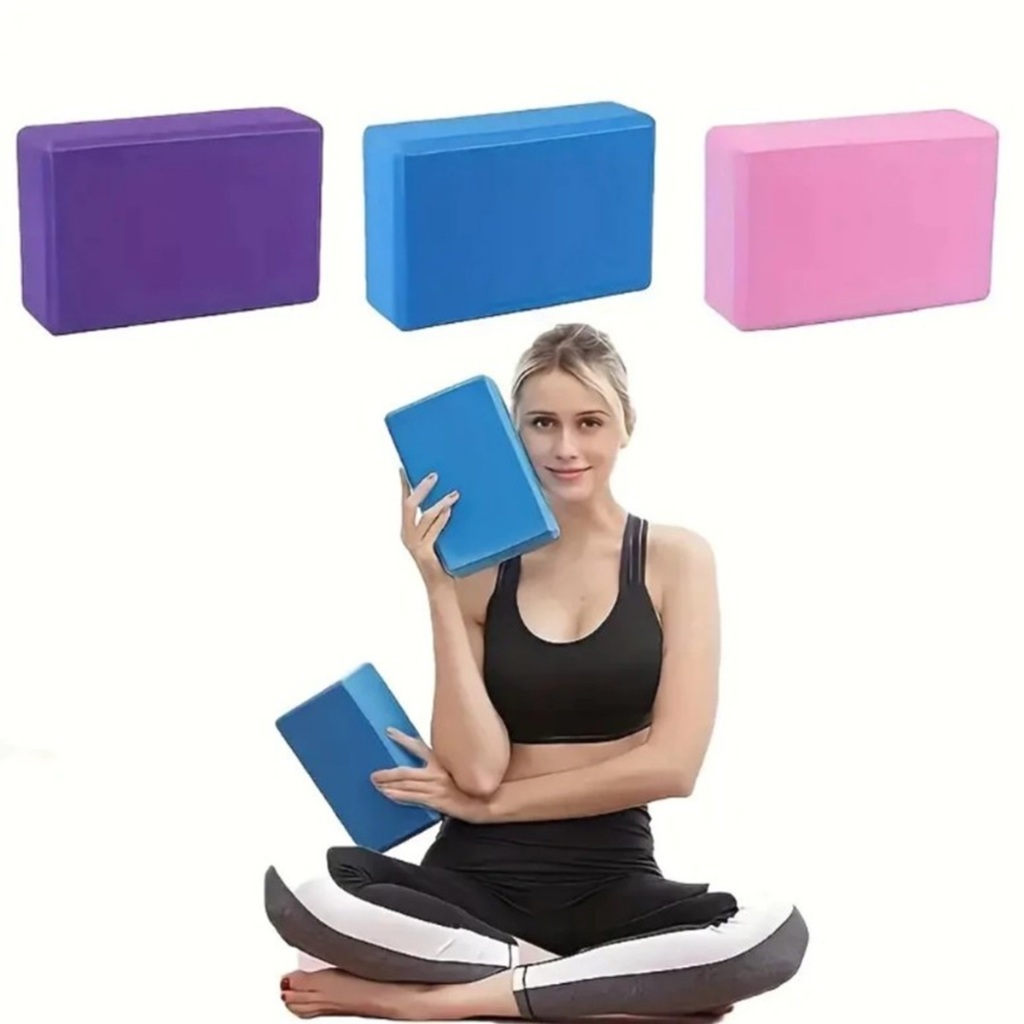 Bloco Yoga Pilates Fisioterapia Exercício Tijolo EVA