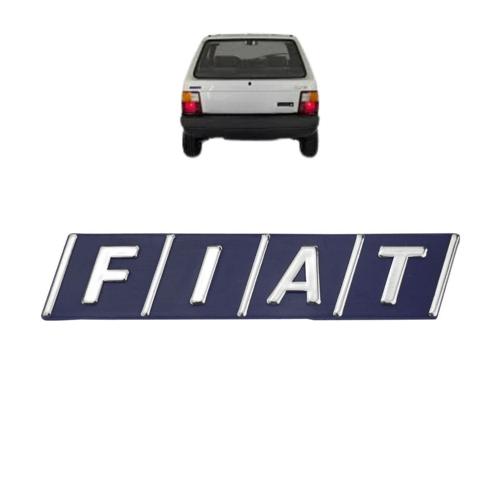 Emblema Logo Fiat porta mala  Uno 84/95 – Com ou sem moldura em Oferta na Shopee