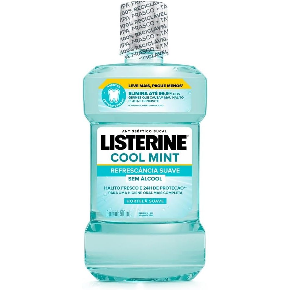 Enxaguante Bucal Listerine Zero Álcool 500ml em Oferta na Shopee