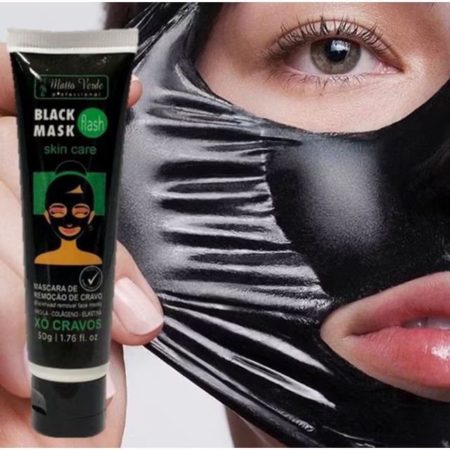 Mascara Preta Matto Verde Removedora de Cravos Skin Care Kit Com