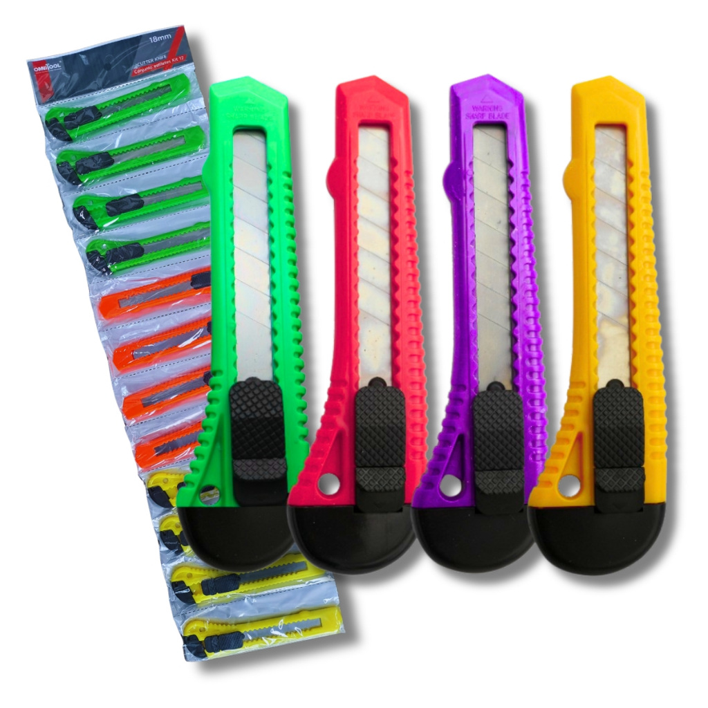 Kit Com 12 Estiletes Profissionais 18mm Lâmina Larga OMNITOOL em Oferta na Shopee