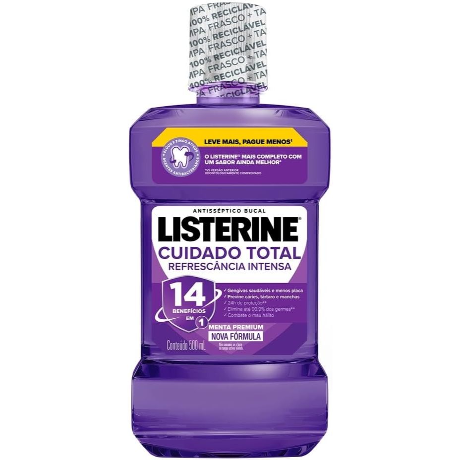 Listerine Cuidado Total 500ml em Oferta na Shopee