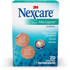 Curativo Micropore Redondo com 20 Nexcare