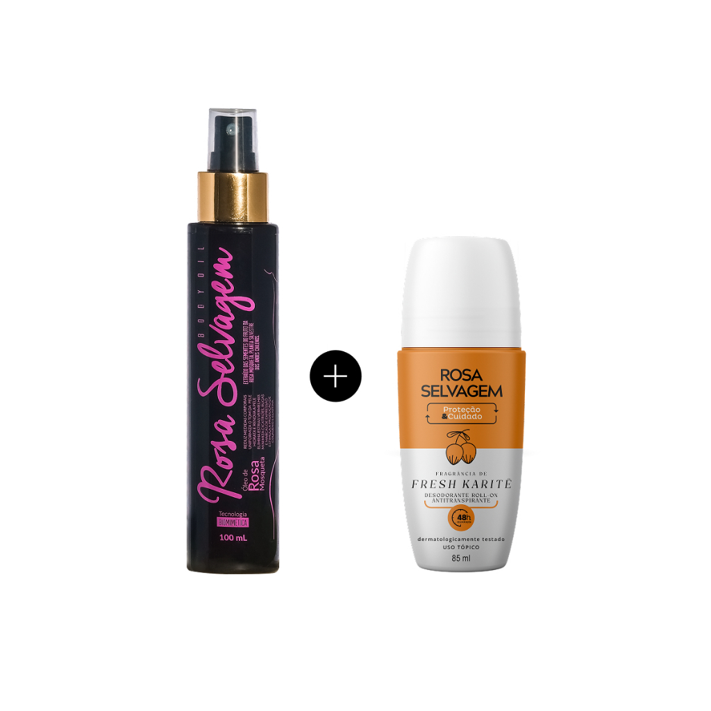Kit Óleo + Desodorante Fresh Karité Rosa Selvagem
