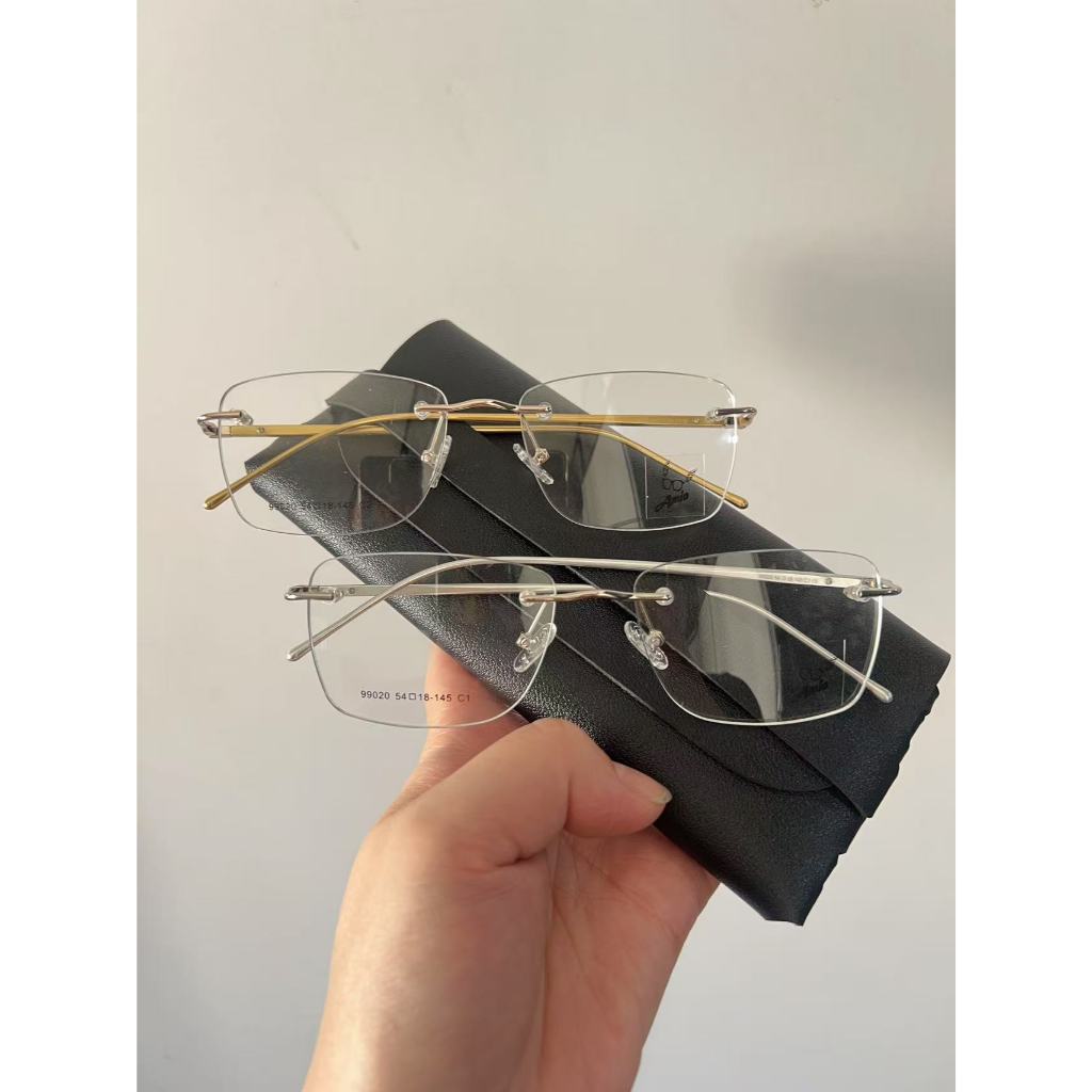 Armacao de grau parafusado aluminio resistante cor dourado e prata mulher e homme em Oferta na Shopee