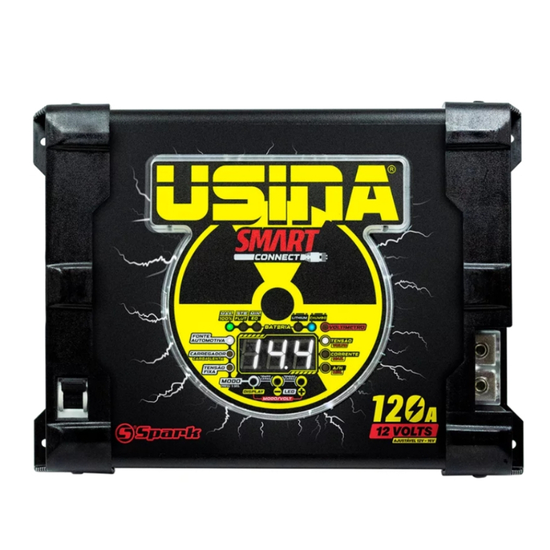 Fonte Carregador Automotivo Usina 120a Smart Connect Bivolt Automático Smart Charger em Oferta na Shopee