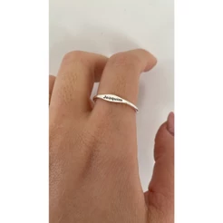 Anel Achatado Personalizado Prata 925