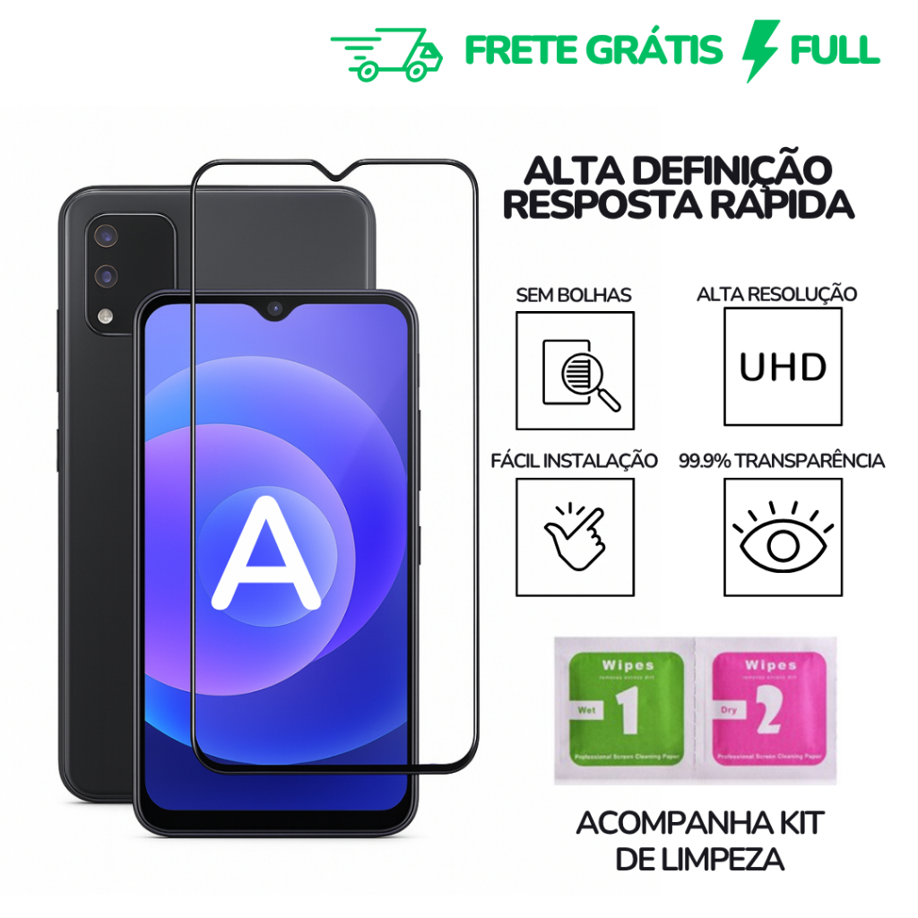 Película de Vidro 3D Samsung A para Todos: A26 / A36 / A56 / A05 / A15 / A25 / A03 /A13 / A23 / A10s