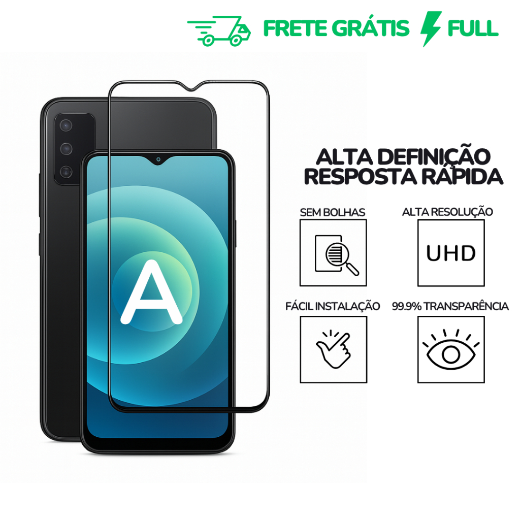 1 Película Samsung A de Vidro 3D para Todos: A26 / A36 / A56 / A05 / A15 / A25 / A03 /A13 / A23 /A10