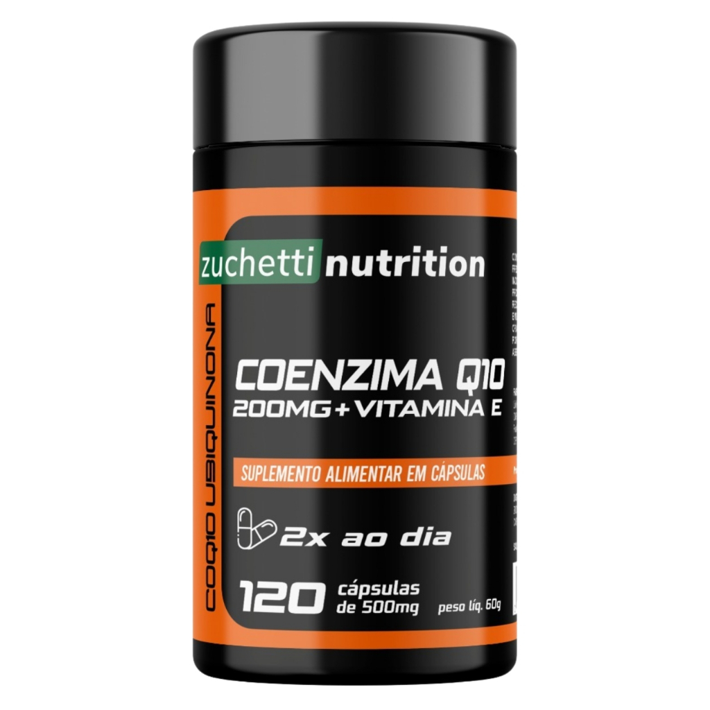 Coenzima Q10 200mg Coq10 Ubiquinona 120 Capsulas Ubiquinol Zuchetti nutrition